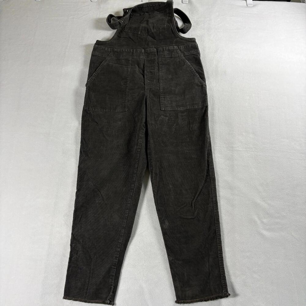 Denim IS/TP Corduroy Overalls Womens Small Brown Wide Leg Utility Bib